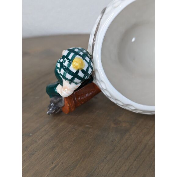 Vintage 1992 OCI Ceramic Golf Ball Golfer Mug Pen Holder Desk Organizer Omnibus - Picture 8 of 10
